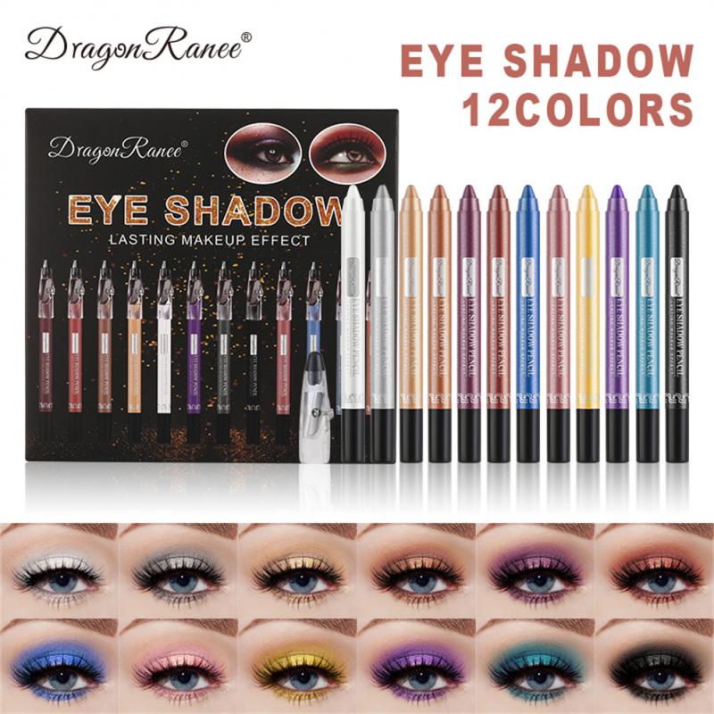 12 Colors Eyeshadow Pencil Set - R&A LUXE